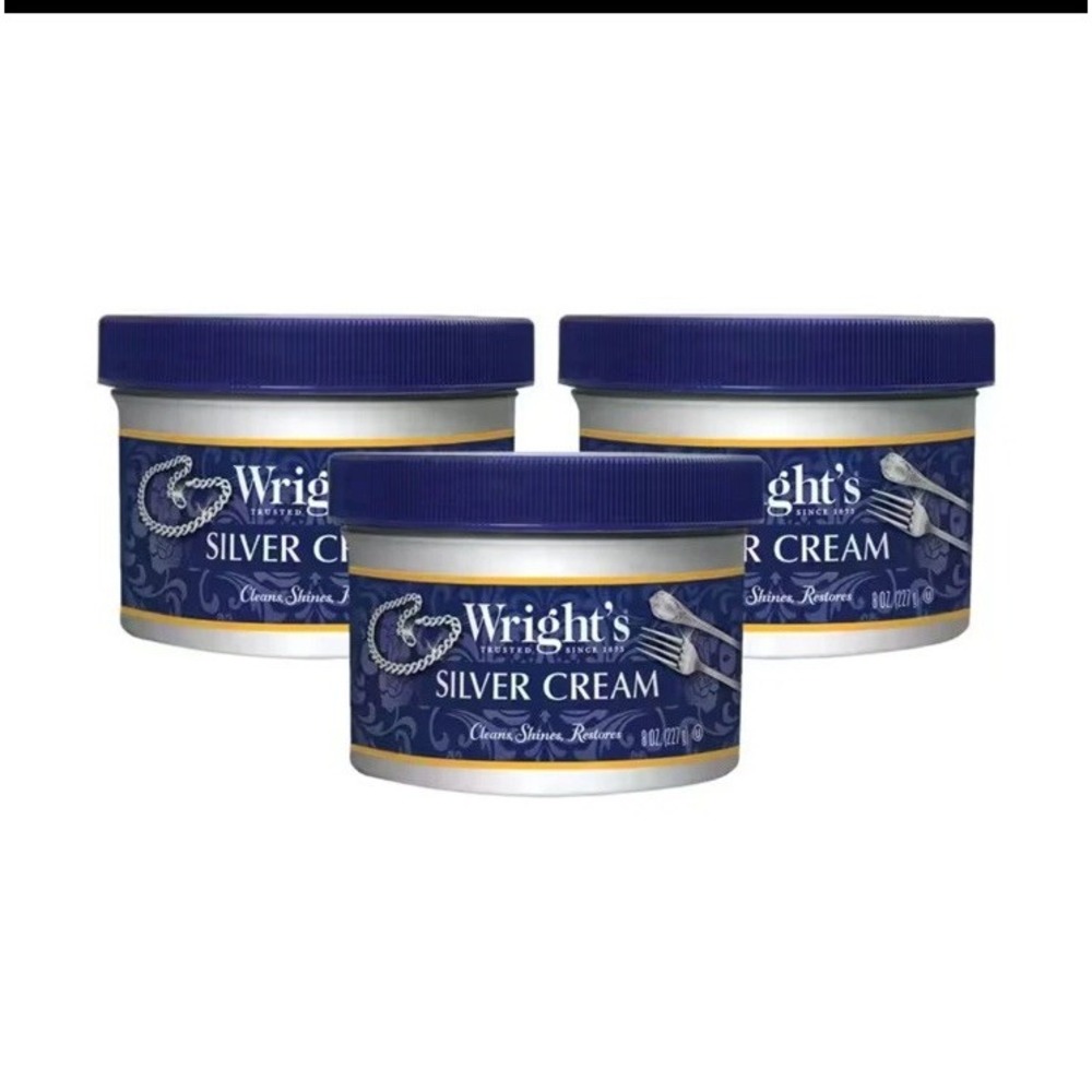 Wright's Silver Cleaner and Polish Cream - 8 Oz 3 PACK